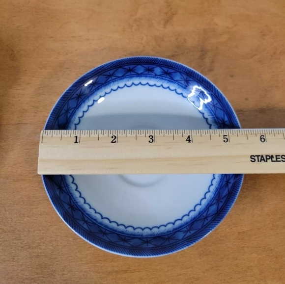 Vintage Vista Alegre Mottahedeh Blue 1824 Canton Cup And Saucer set Of 3 - Picture 9 of 13